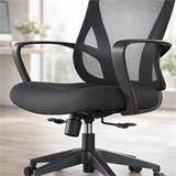 SILLA OFICINA NEGRA PRASLINVISTATRASERAFONDOBLANCO