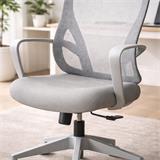 SILLA OFICINA GRIS PRASLINVISTATRASERAFONDOBLANCO