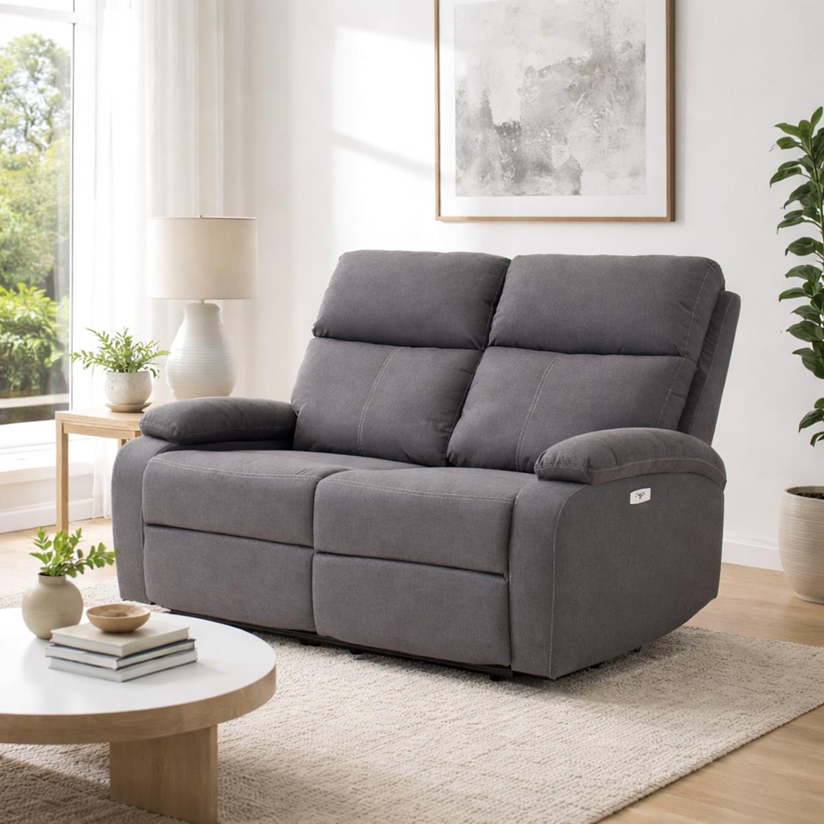 SOFA RELAX 2P ELECTRI BIWA GRIS