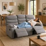 SOFA RELAX 3P GRIS OSCURO CALMON