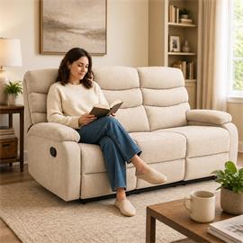 SOFA RELAX 3P BEIGE CALMON