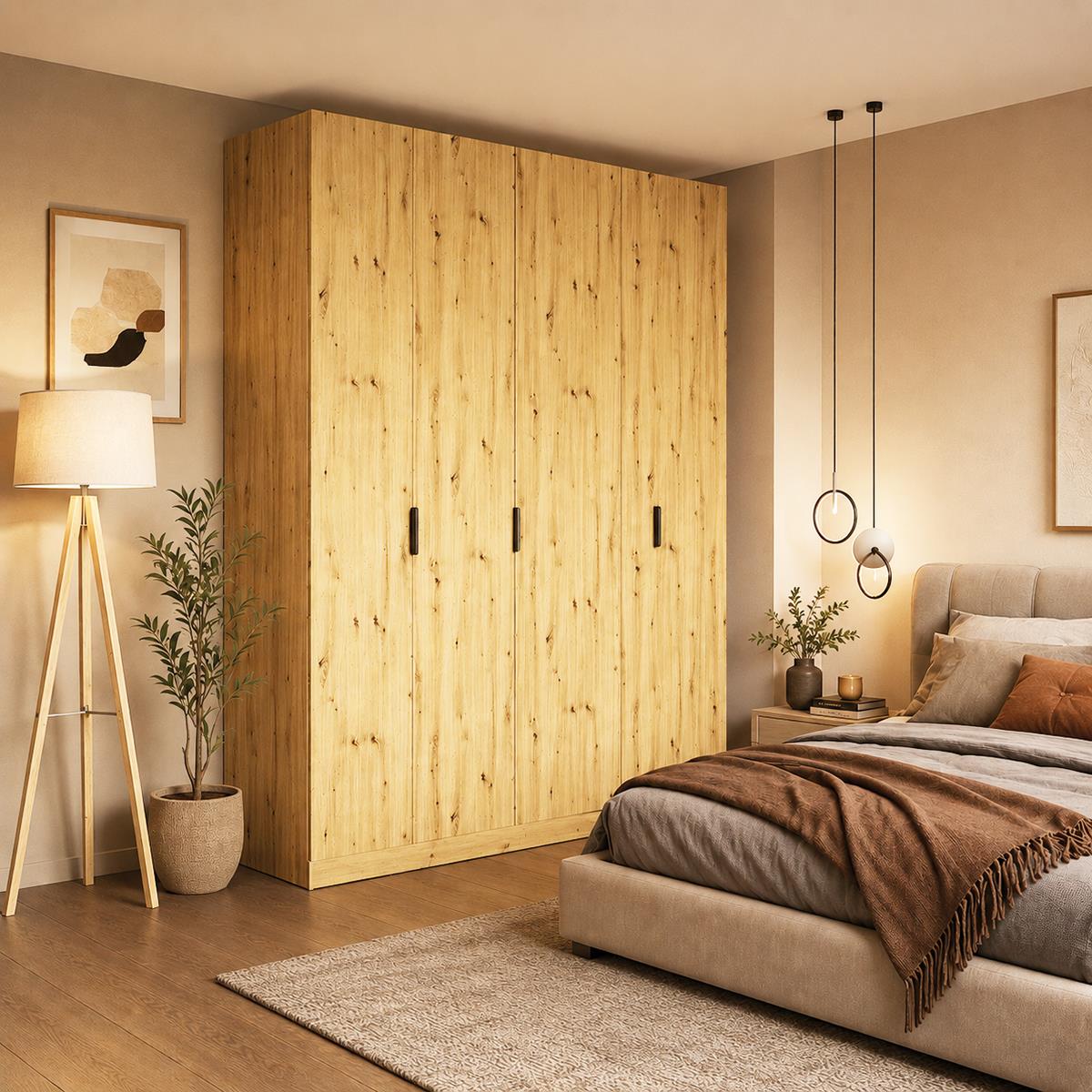 ARMARIO 5 PUERTAS ROBLE RANK