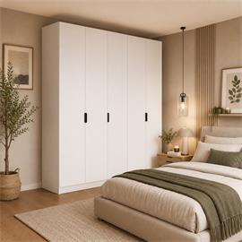 ARMARIO 5 PUERTAS BLANCO RANK