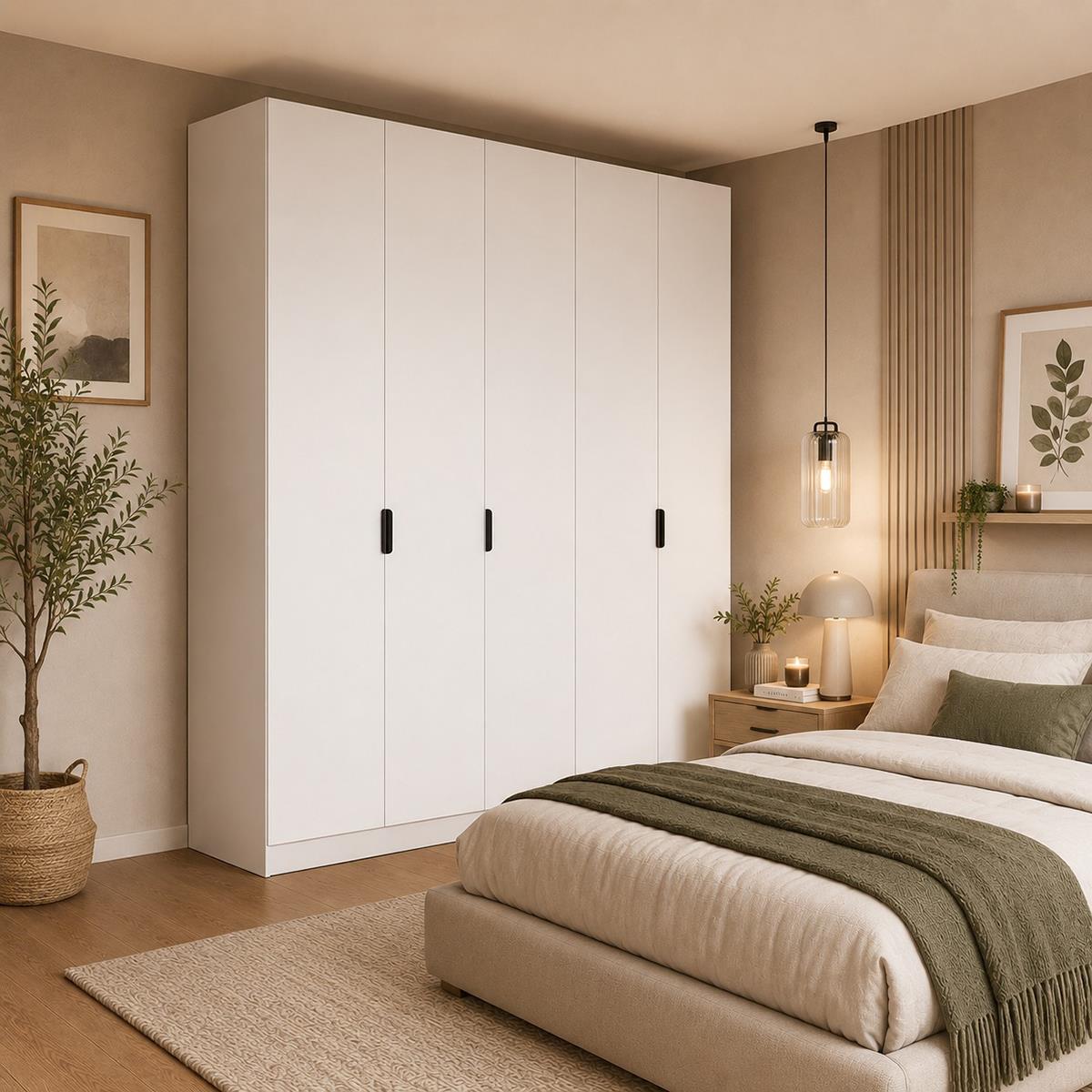 ARMARIO 5 PUERTAS BLANCO RANK