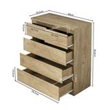 COMODA 5 CAJONES BORAX CO-0561
