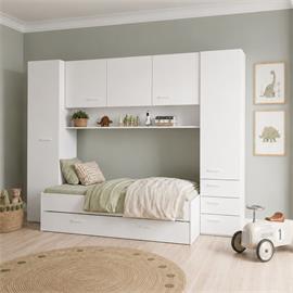 CAMA PUENTE CON CAJON BCO BIGAR