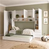 CAMA PUENTE CON CAJON BCO BIGAR