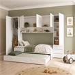 CAMA PUENTE CON CAJON BCO BIGAR