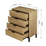 CAJONERA 4C OLATE CJ-0660 ROBLE