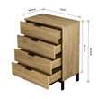CAJONERA 4C OLATE CJ-0660 ROBLE