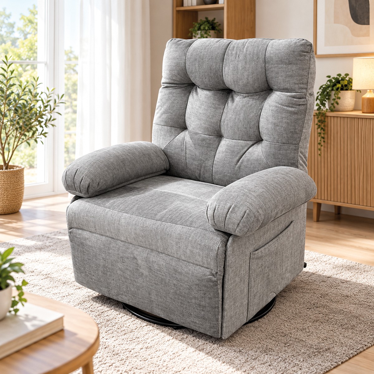 SILLON RELAX BALA GIR GRIS VENLO