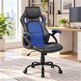 SILLA GAMER NEGRO-AZUL SE-0615