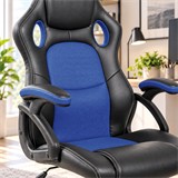 SILLA GAMER NEGRO-AZUL SE-0615