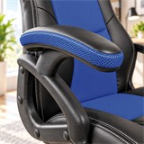 SILLA GAMER NEGRO-AZUL SE-0615
