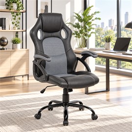 SILLA GAMER NEGRO-GRIS SE-0615