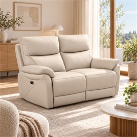 SOFA PIEL 2P ELECTRI JENKS PERLA
