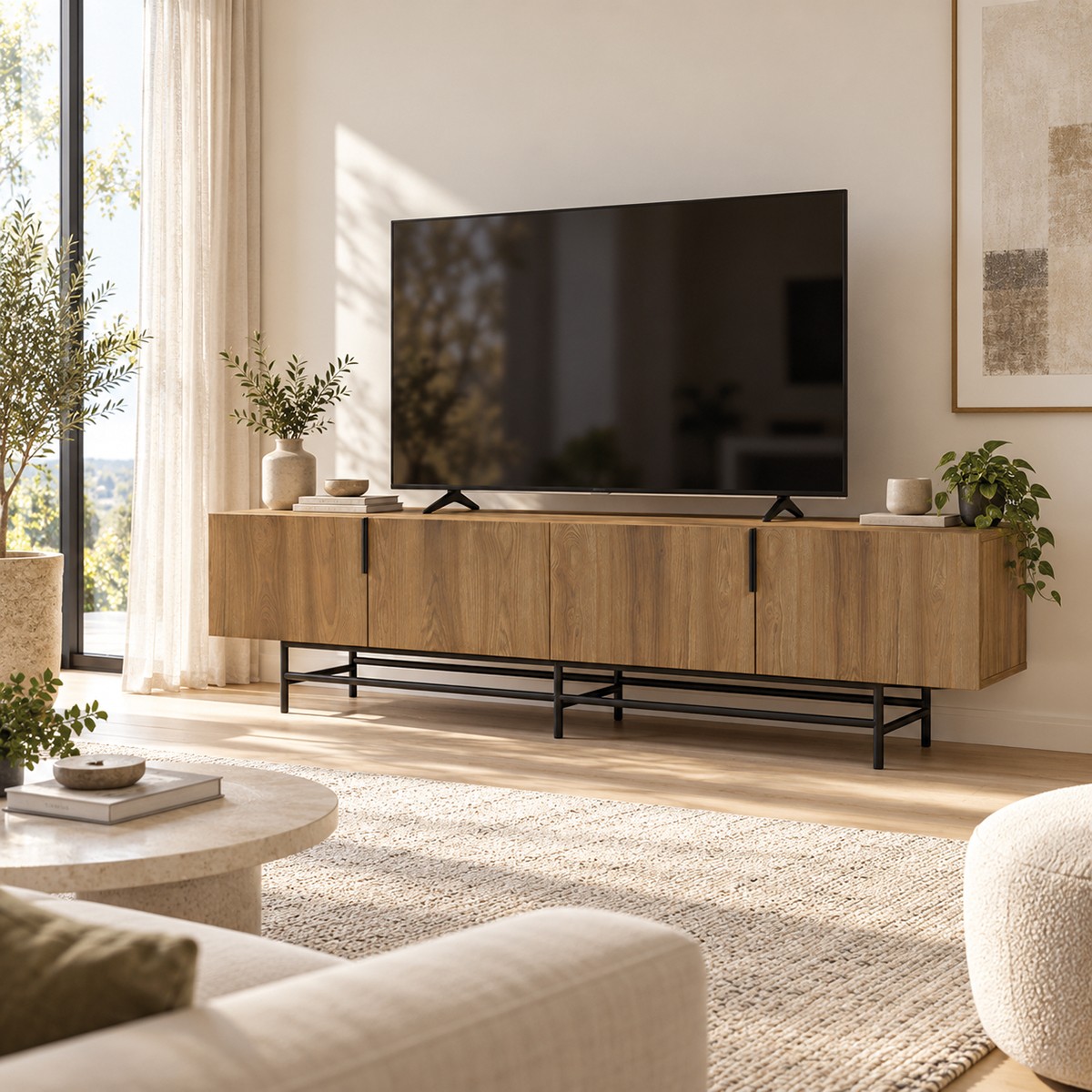 MUEBLE TV OYEM 4P ROBLE