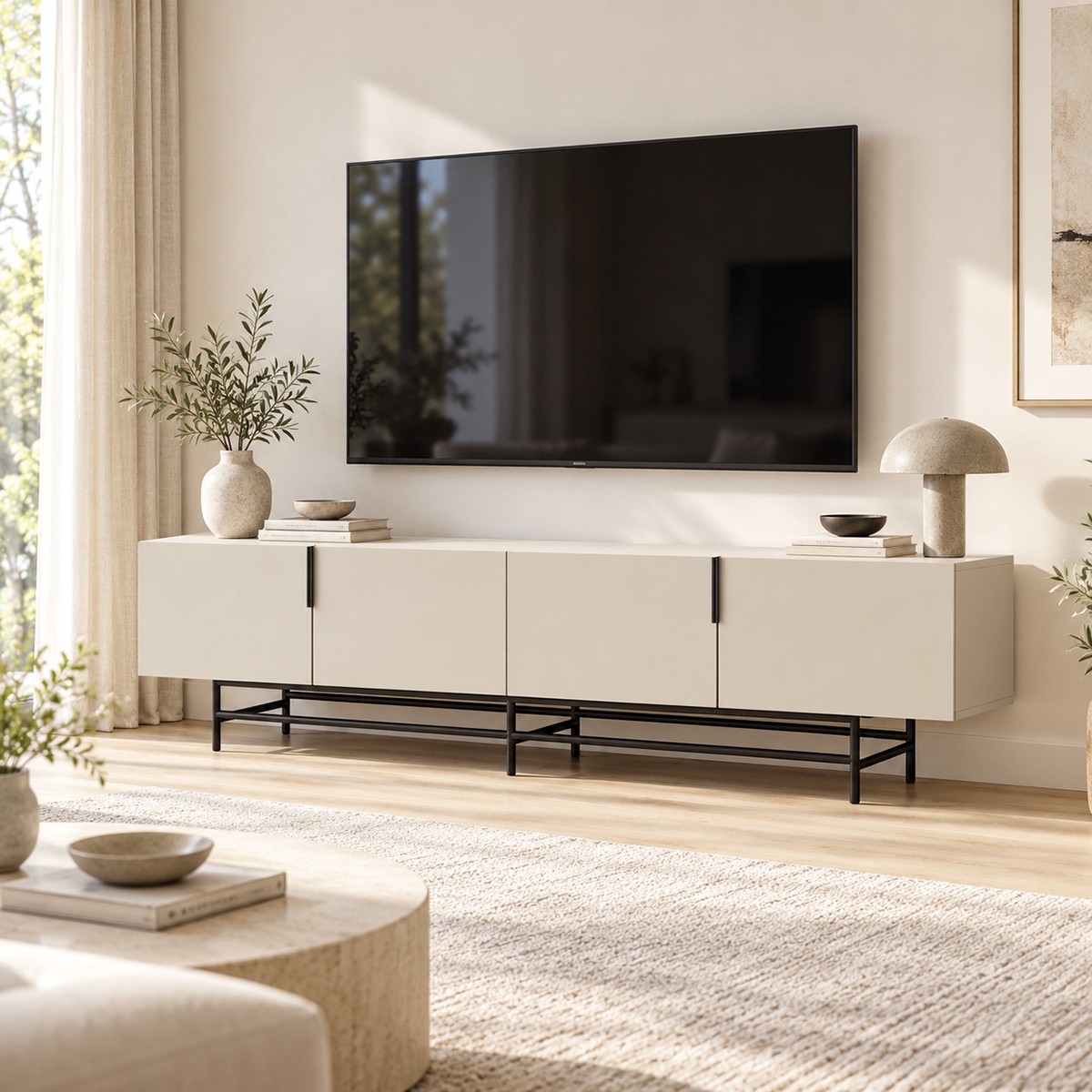 MUEBLE TV KAEDI 4P CREMA