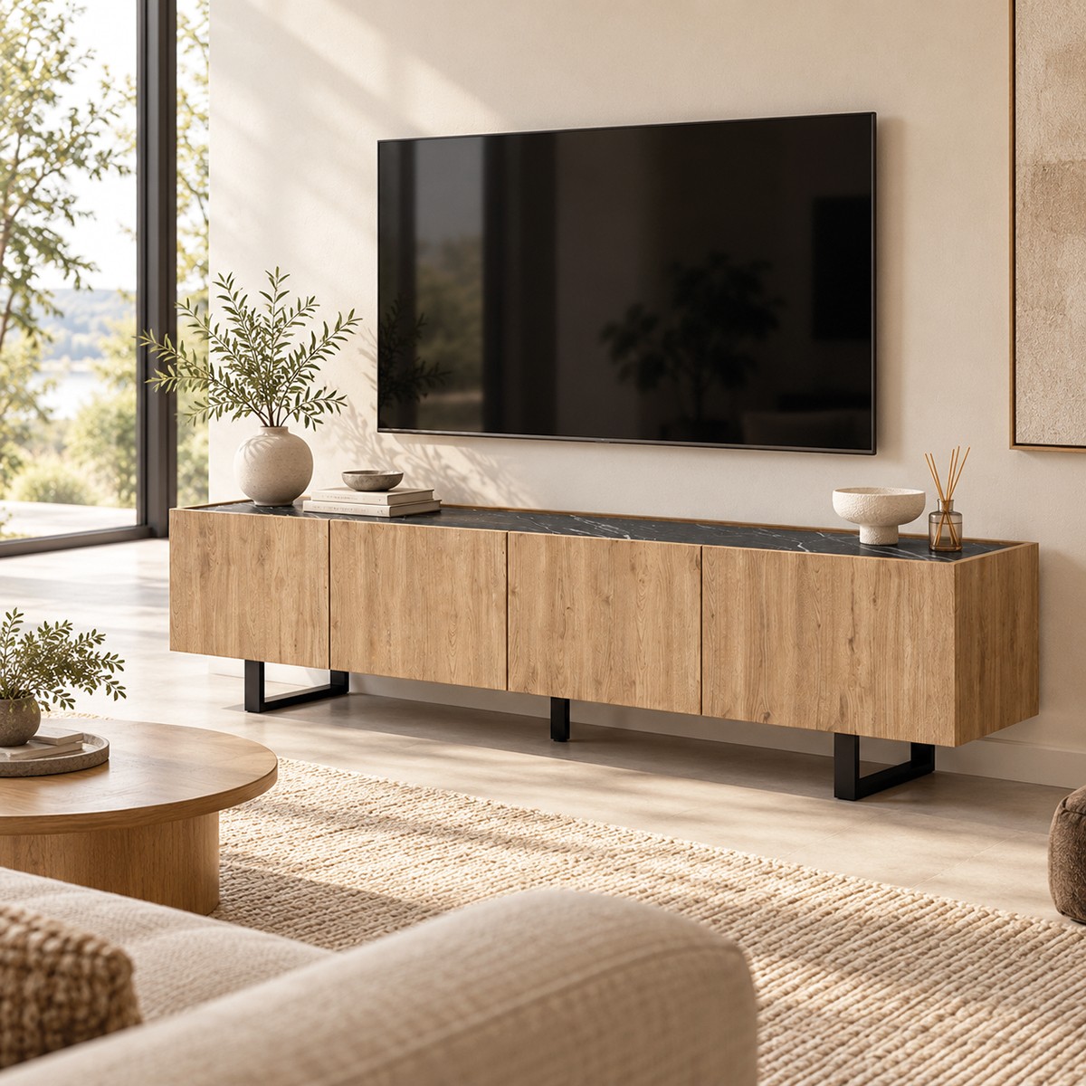 MUEBLE TV TIRIS 4P SEPET/CERAMIC