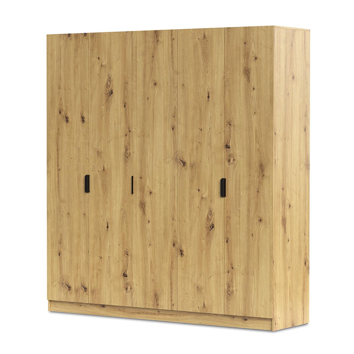 ARMARIO 5 PUERTAS ROBLE RANK