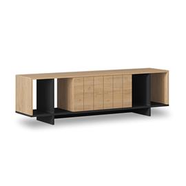 MUEBLE TV FIANA 1P 4H ROBLE/NEGR