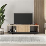 MUEBLE TV FIANA 1P 4H ROBLE/NEGR
