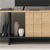 MUEBLE TV FIANA 1P 4H ROBLE/NEGR