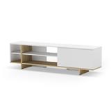 MUEBLE TV BITAM 1P 4H BCO/ROBLE