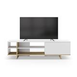 MUEBLE TV BITAM 1P 4H BCO/ROBLE