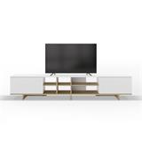 MUEBLE TV NOTSE 2P BLANCO/ROBLE