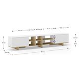 MUEBLE TV NOTSE 2P BLANCO/ROBLE