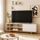 MUEBLE TV BITAM 1P 4H BCO/ROBLE