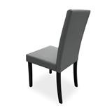 SILLA CABAR GRIS PATAS NEGRAS