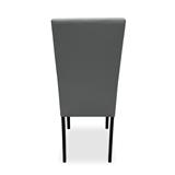 SILLA CABAR GRIS PATAS NEGRAS