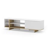 MUEBLE TV BITAM 1P 4H BCO/ROBLE