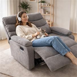 SOFA RELAX 2P GRIS OSCURO CALMON