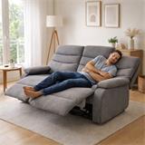 SOFA RELAX 3P GRIS OSCURO CALMON