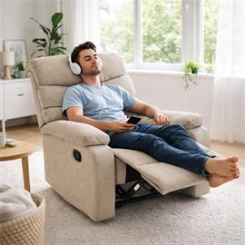 BUTACA RELAX 1P BEIGE CALMON